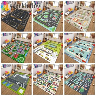 ประกายไฟ เสื่อเกมการจราจรคลานพรมปูพื้นกันลื่นเสื่อเส้นทางการ…