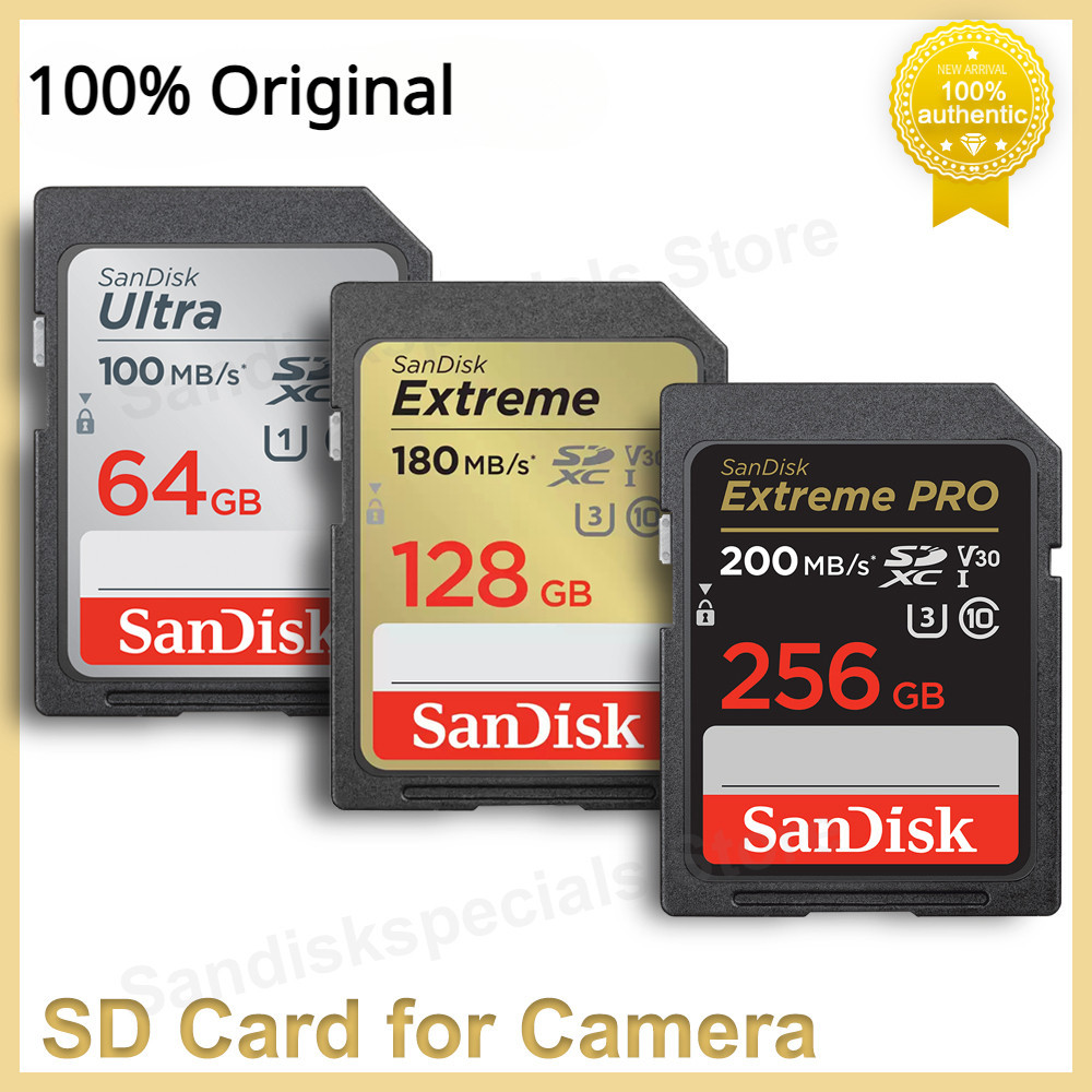 Sandisk การ์ดหน่วยความจํา SD SDHC SDXC UHS-I Sandisk Extreme Pro C10 U3 สําหรับกล้องถ่ายวิดีโอ 4K
