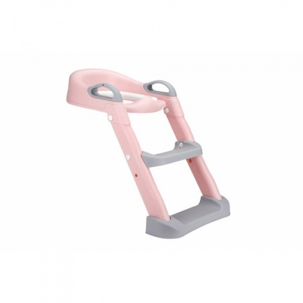 House Shop216 Primo Kids ฝารองนั่งเด็กแบบมีบันได รุ่น E019-009-PK ขนาด 38x40x66 ซม. สีชมพู-เทา