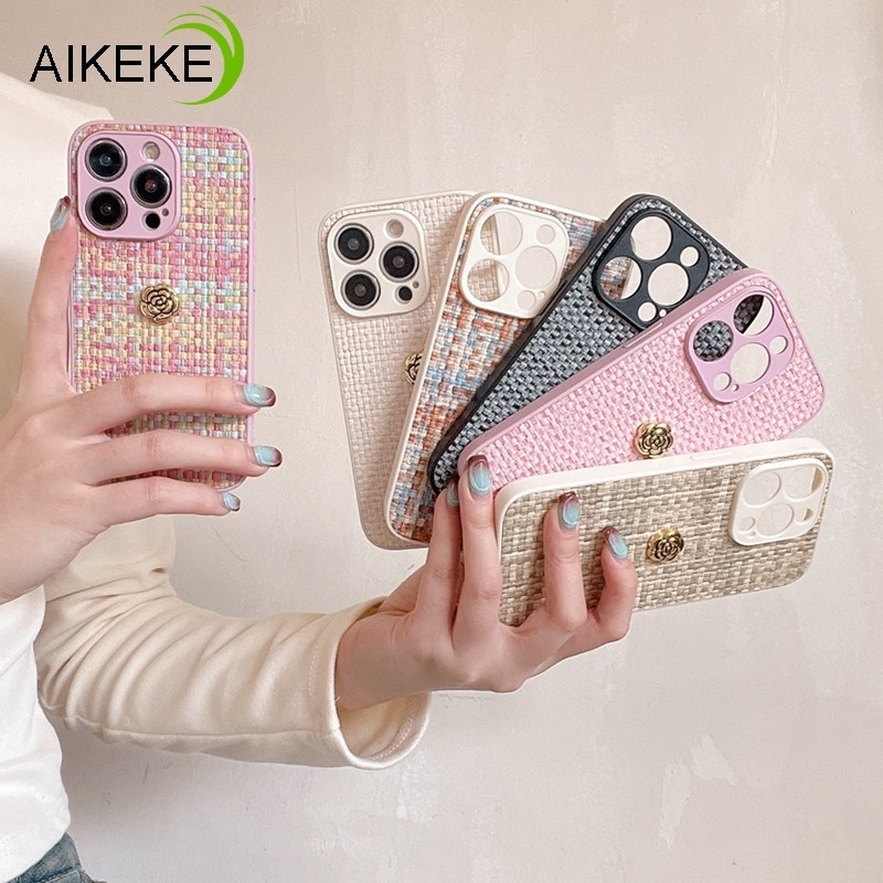 เคสโทรศัพท์มือถือ TPU แบบนิ่ม ลายดอกคามิเลีย กันกระแทก สไตล์เกาหลี สําหรับ iPhone 15 14 Plus iPhone 15 14 13 12 Pro Max iPhone 15Pro 14Pro 13Pro