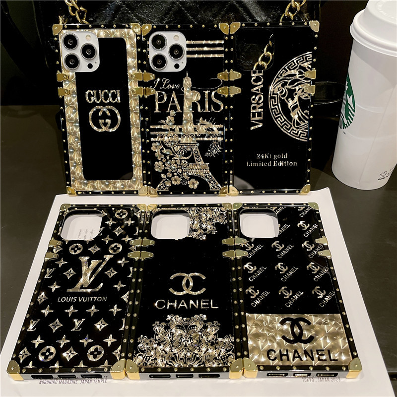 สําหรับ Samsung S24 Ultra S23Ultra S22Ultra S21 + S23 FE S10 5G S10 + Note20 Note10 + Note9 หรูหราแฟชั ่ นแฟลช Gold Series Square โทรศัพท ์ มือถือกรณี