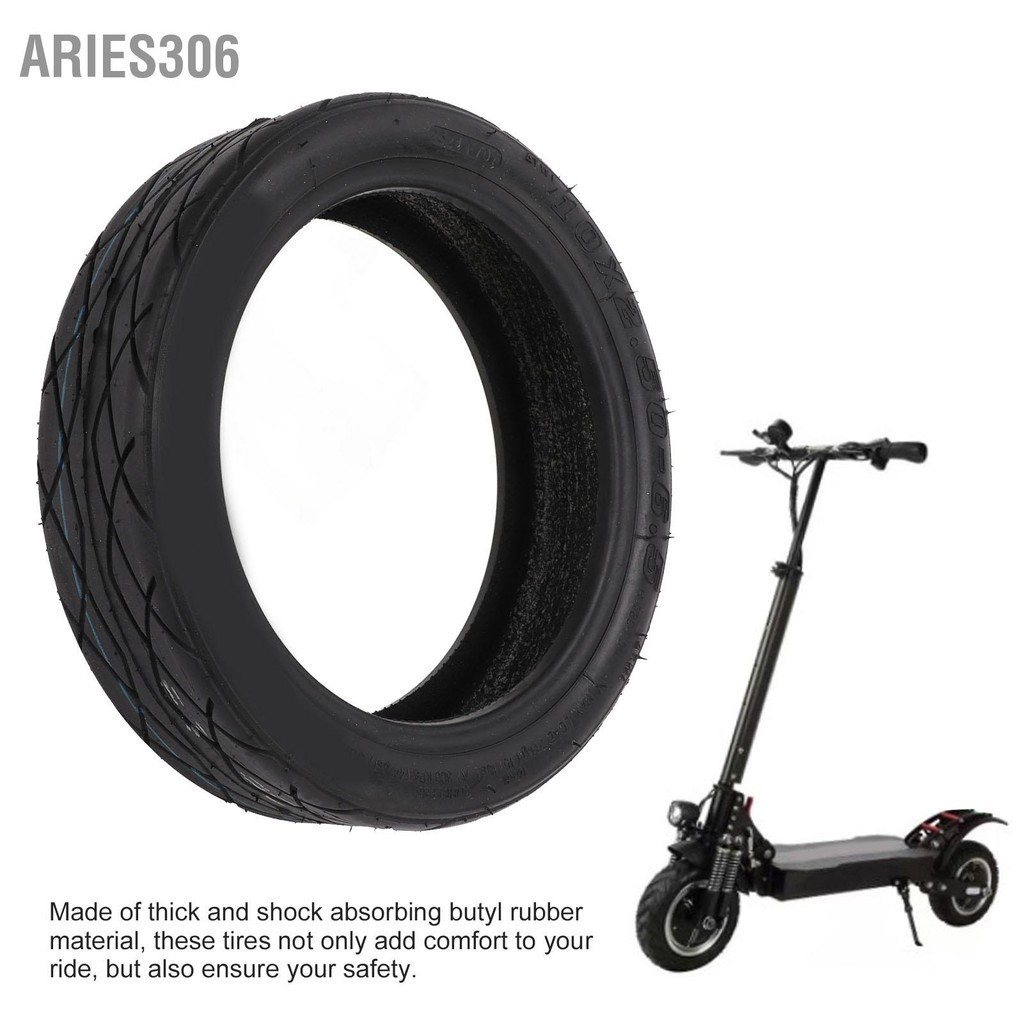 Aries306 10 นิ้ว 10x2.50-6.5 หนายางแบบไม่มียางการดูดซึมแรงกระแทกสกู๊ตเตอร์ไฟฟ้ายางสูญญากาศ