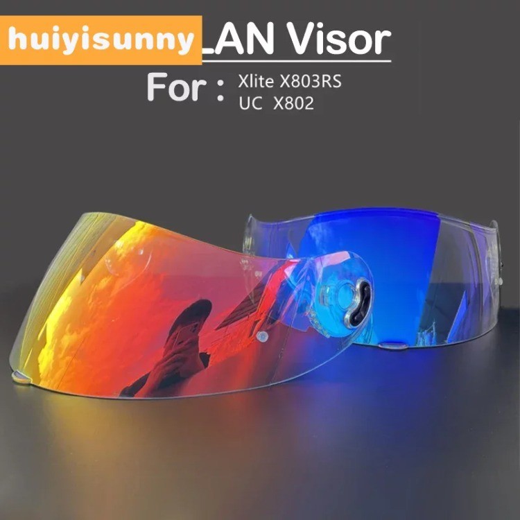 Hys X-803 ฿หมวกกันน็อคVisorสําหรับX-lite X-803 X-803RS UCX802 หมวกกันน็อครถจักรยานยนต์Visorแว่นตาชุบ