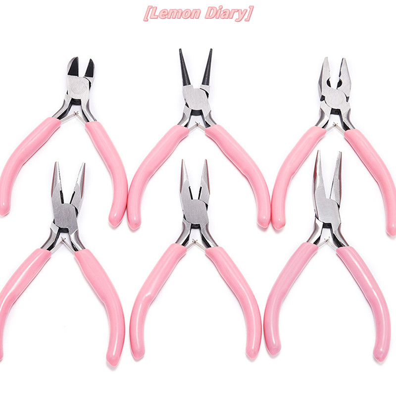 แอลดี| คีมในแนวทแยงรอบ Bent จมูก Handcraft Beading ฉนวนคีมตัดสําหรับเครื่องประดับทําเครื่องมือใหม่