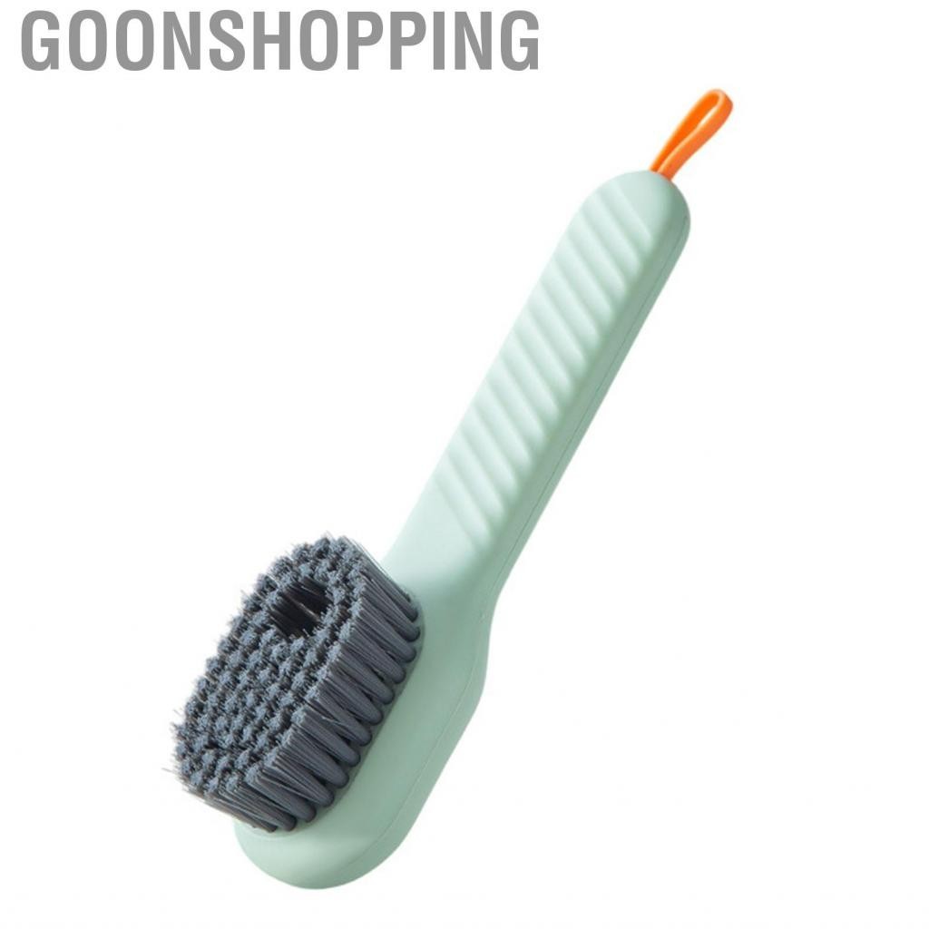 Goonshopping Shoe Scrub Brush  Wear Resistance Soft Bristle Multifunctional Manual Press Soap Dispenser for Bathroom Kitchen