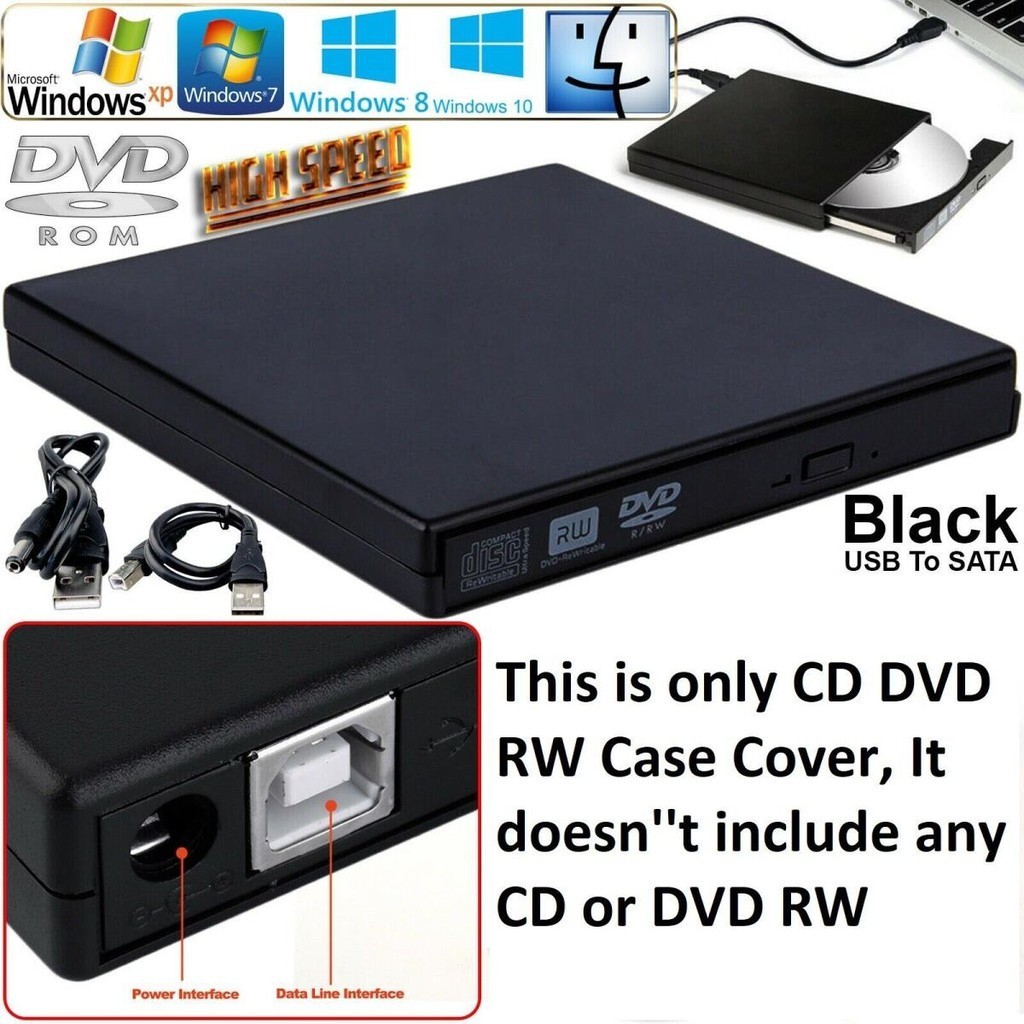 SNK DVD ROM ภายนอกไดรฟ์ออปติคัล USB 2.0 CD/DVD-ROM CD-RW Burner Slim Portable Reader เครื่องบันทึกเส
