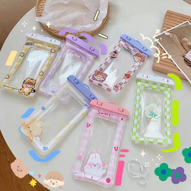 ซองใส่โทรศัพท์กันน้ำ ซองมือถือกันน้ำ 21*11CM หน้าต่างใสใสทั้งสองด้าน ขนาดสากลและพอดีกับโทรศัพท์มือถือ