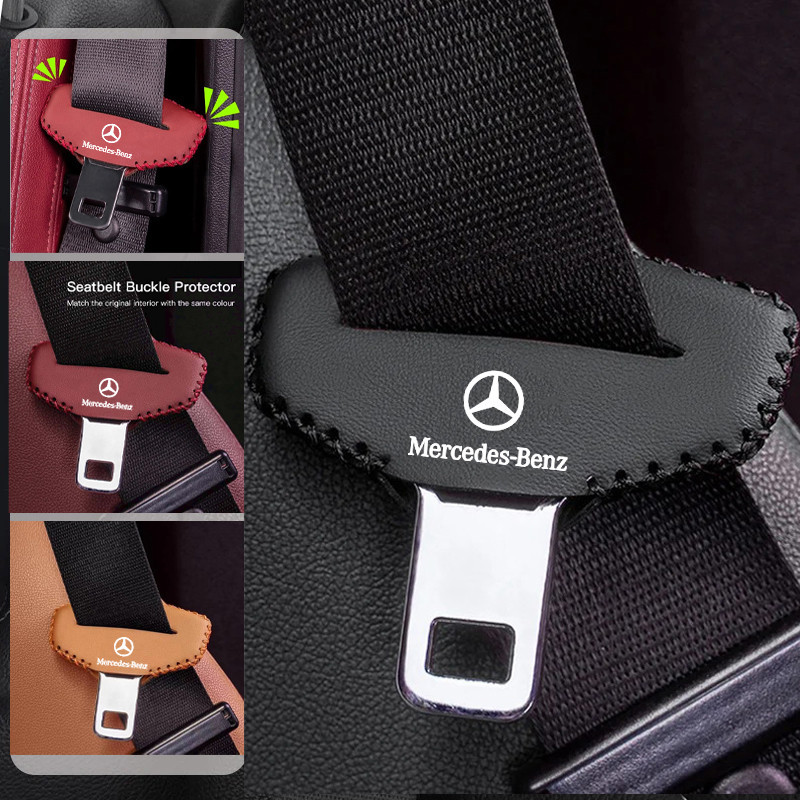 รถที่นั่งเข็มขัดหัวเข็มขัดคลิป Protector กรณี Anti-Scratch สําหรับ Mercedes Benz CLS CLA GL R SLK AMG ABCS class W210 W220 W176 W203