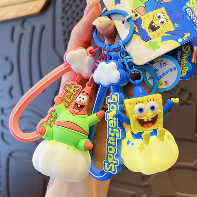 ของแท ้ SpongeBob SquarePants Cloud Night Light พวงกุญแจ/น ่ ารักส ่ องสว ่ างพายจี ้ ดาวใหญ ่