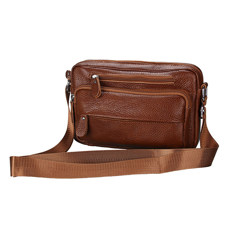 Royal Bagger กระเป๋าสะพายสําหรับผู้ชายหนังวัวแท้ Unisex กระเป๋าใบเล็กแฟชั่นลําลองผู้ชายผู้หญิงกระเป๋าสะพายข้าง