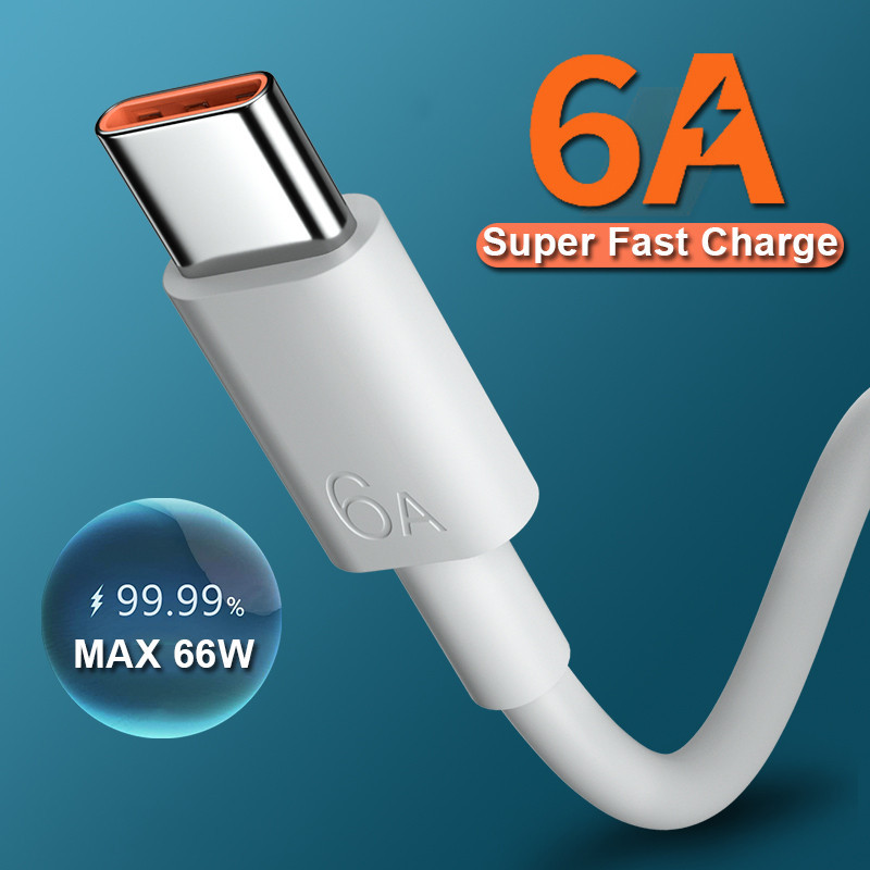 6Aสายชาร์จ หัวชาร์จ 18W 33W 67W 66Wสำหรับ Xiaomi USB Type C รองรับ Quick Charge 3.0 4.0 Turbo charge