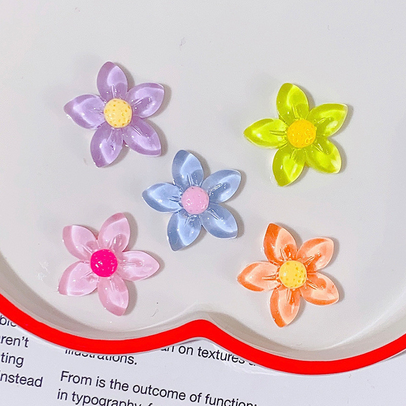 โปร่งใสโปร่งใสที่มีสีสันดอกซากุระเรซิ่นอุปกรณ์เสริมครีมกาว ทําเอง เคสโทรศัพท์อุปกรณ์ผมกล่องเก็บถ้วยน้ําวัสดุ ปะ