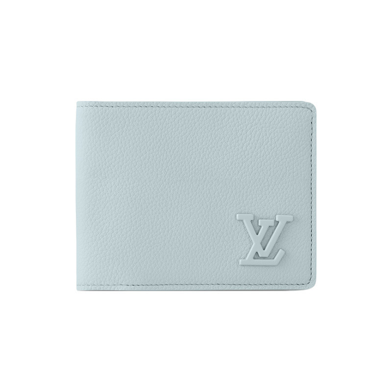 Ink Rhino LV/Louis Vuitton Men's Wallet Multiple Blue Soft Calfskin Folding Short M82808