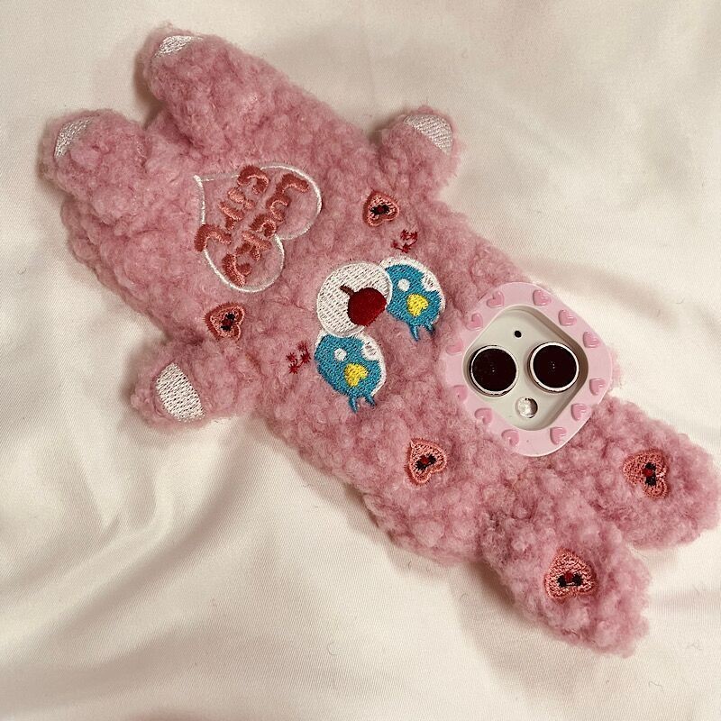 ตุ๊กตากระต่ายเหมาะสําหรับ ไอโฟน15โปรแม็กซ์ แอปเปิล 13 เคสโทรศัพท์ 14มือโปร น่ารัก 1112 ยินดีต้อนรับส