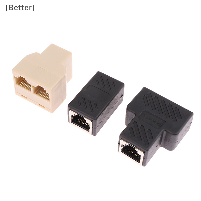 [ Pretty ] RJ45 Connector 1 ถึง 2 Way LAN Ethernet Cable Network Splitter Coupler RJ45 Cat5/Cate6 Interface Extender Adapter [ ใหม ่ ]