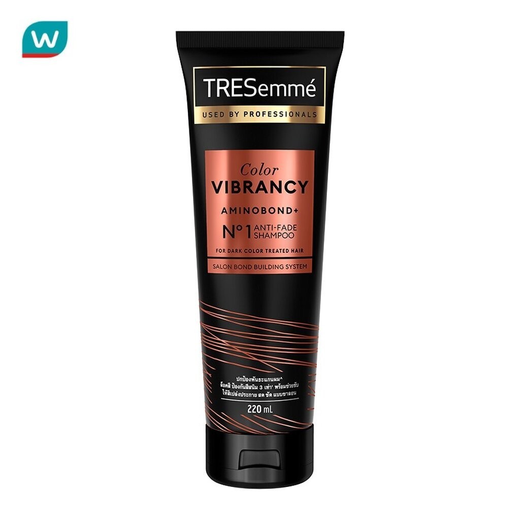 Tresemme เทรซาเม่ แชมพู คัลเลอร์ ไวแบรนซี อะมิโนบอนด์ พลัส เบอร์ 1 แอนตี้เฟด 220 มล.