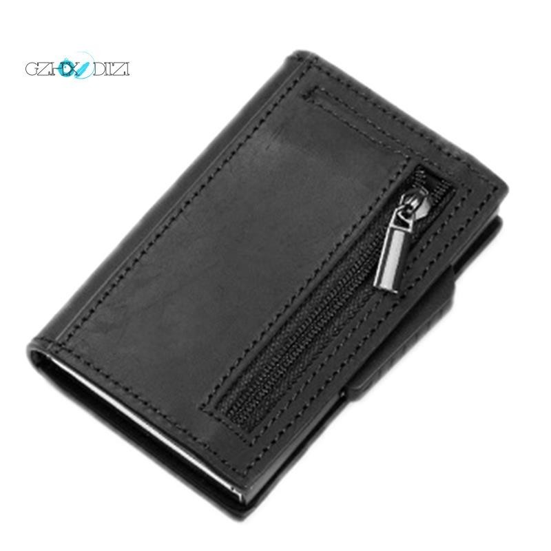 【Gzhxdiizi 】Credit Card Holder Wallet Mens Slim Wallet PU Leather ,D