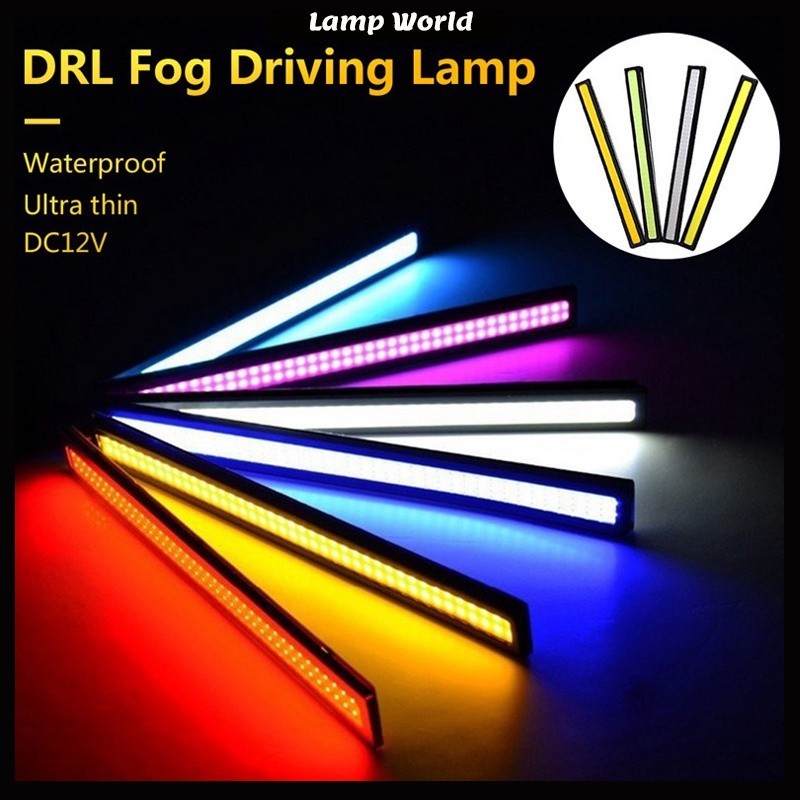Mg RIO 1PC 17 ซม.COB ไฟวิ่งกลางวันกันน้ํา 12V ภายนอกรถไฟ LED DRL หมอกวันขับรถโคมไฟสีขาวสีฟ้าสีเหลือง