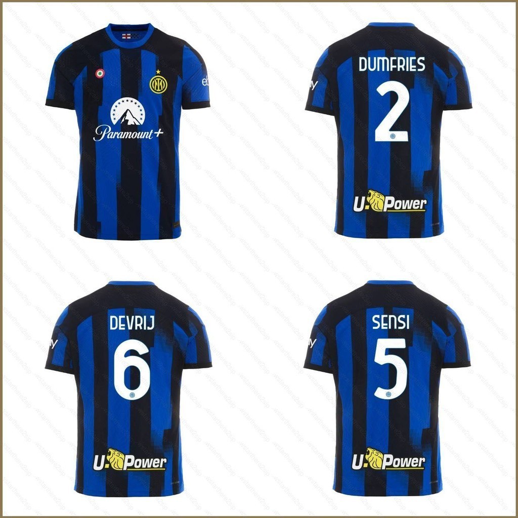 Qy 2023-24 Serie A Inter Milan away Dumfries Sensi Devrij home jersey เด ็ กผู ้ ใหญ ่ เสื ้ อยืด Plus ขนาด