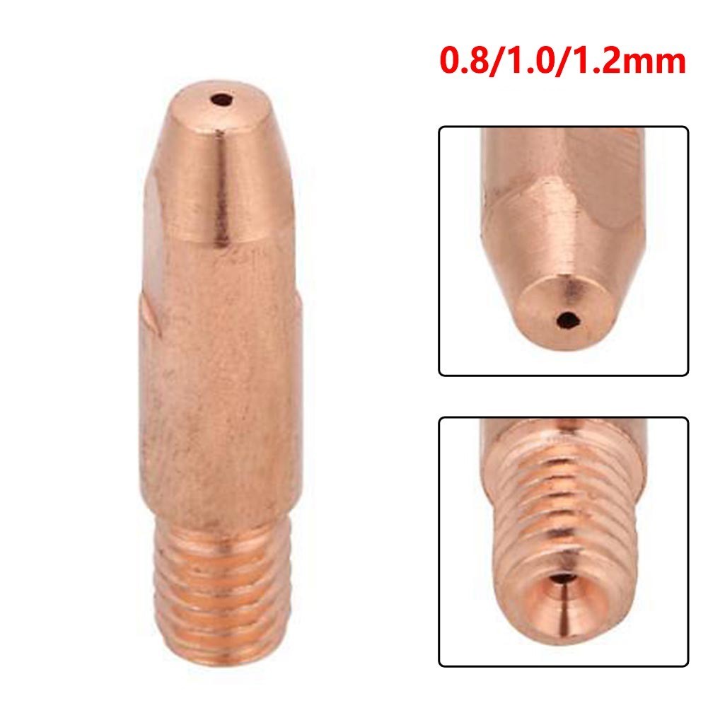 Alley☽ทองแดง Contact Tip M6 สําหรับ Binzel 24KD MIG/MAG ไฟฉายเชื ่ อม 0.8/1.0/1.2mm