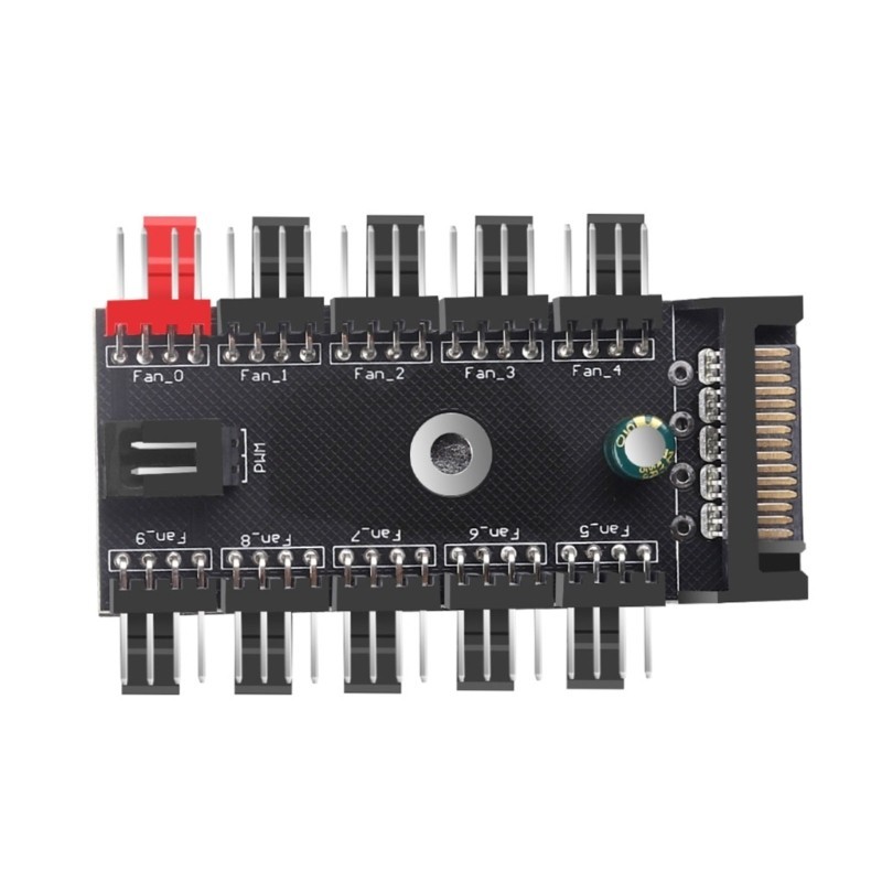 Bt 4Pin PWM พัดลมระบายความร้อน HUBs Splitters เพิ่มการไหลเวียนของอากาศสําหรับการทําความเย็นที่ดีขึ้น
