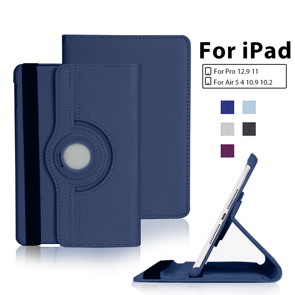 สําหรับipad Pro 11 12.9 12 9 4th 10 10th 9th GenerationสําหรับIPad Air 5 4 10.9 8th 7th 10.2 2022 2021 360° ฝาหมุน
