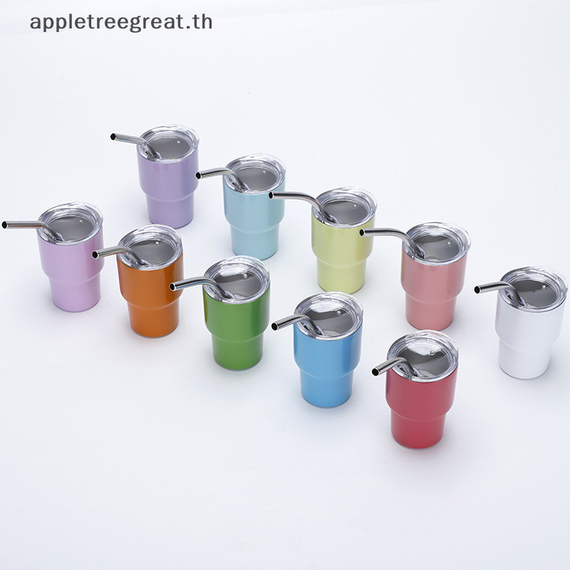 Ap Mini 2oz ระเหิด Tumble สูญญากาศไวน์วิสกี้ถ้วยถ้วยกาแฟสแตนเลสฟางแชมเปญ Party ของขวัญถ้วยที่