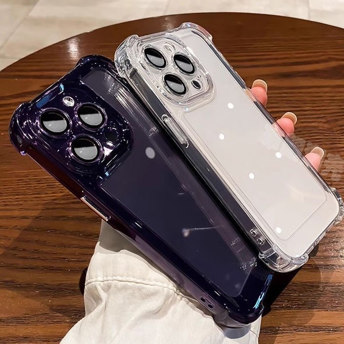 ซิลิโคนอ่อนนุ่มคุณภาพสูงสี่มุมป้องกันการตกเคสโทรศัพท์กันกระแทกสําหรับiphone 15 14 13 12 11 Pro Max 7 8 Plus X XR XS Max 6 SE2020 ฝาครอบกรณี