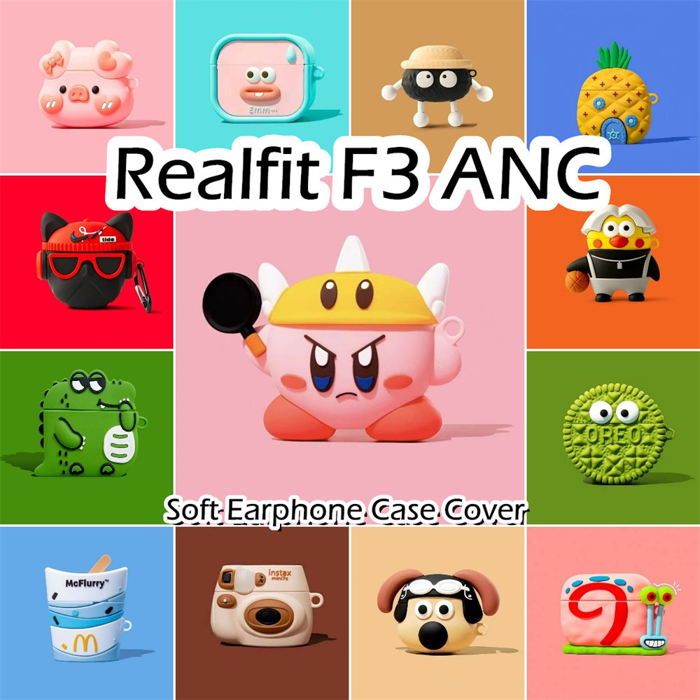 สําหรับ Realfit F3 ANC Case การ์ตูนสร้างสรรค์ซิลิโคนอ่อนนุ่มหูฟังกรณีปลอก NO.2