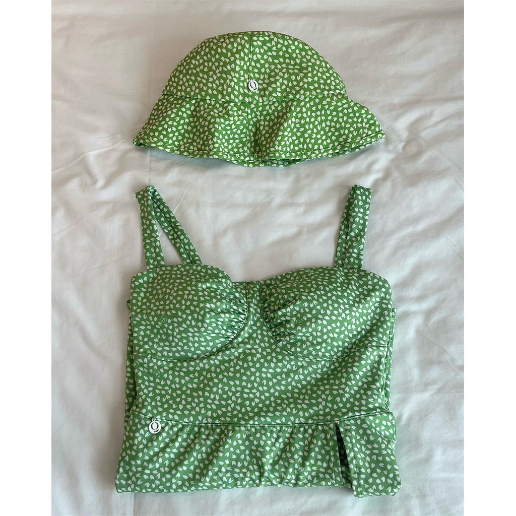 Gwenny M-XL ชุดว่ายน้ำสตรีชุดว่ายน้ำชายหาดแขนกุดจุดเกาหลีชุดว่ายน้ำชิ้นเดียวที่มีหมวก ราคา ถูกที่สุด ดีลบีเคเค แกลเลอรีภาพที่ 6