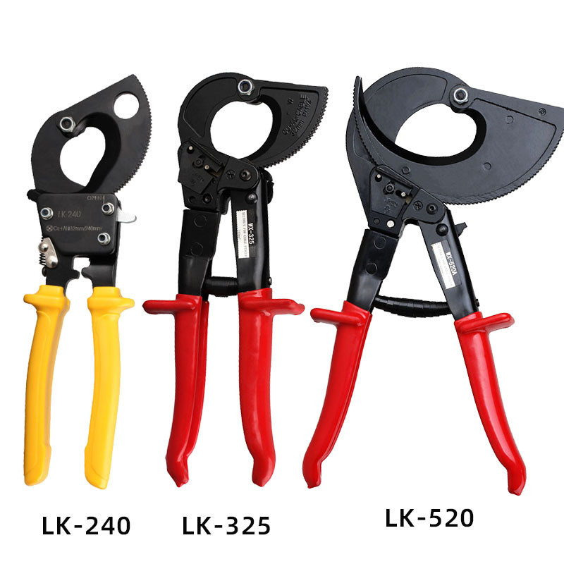 Ratchet ช่างไฟฟ้าเครื่องตัดสายเคเบิล Plier กรรไกรทองแดงอลูมิเนียมคีมตัดลวดเครื่องมือมือ Plier สําหรั