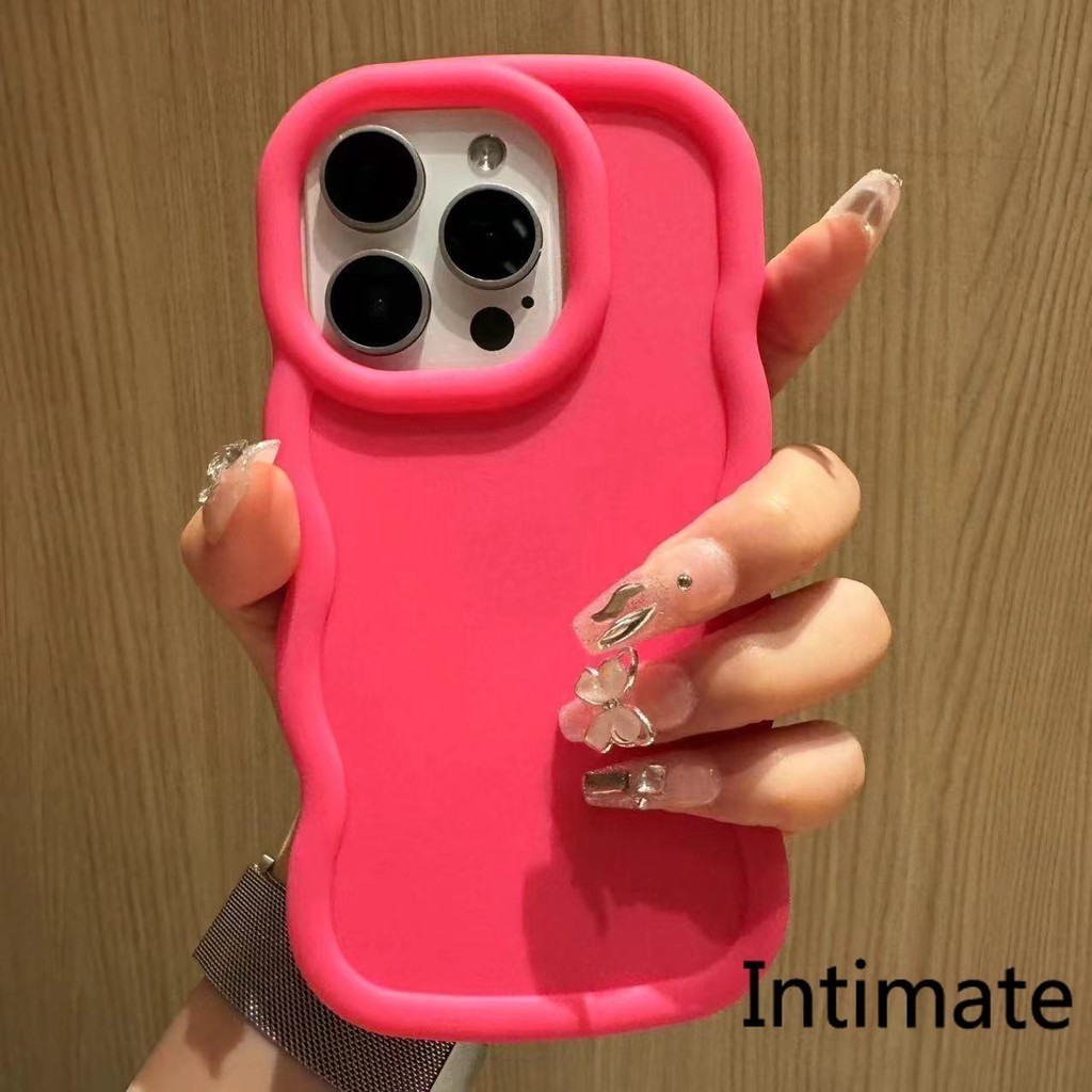 Reno 11 11F 10 8 Lite 8T 8Z 7 Lite 7Z 6 6Z 5 5K 5Z 4 2Z 2F OPPO F21S F21 F25 Pro Simple สีทึบรูปแบบคลื่นโทรศัพท์ป้องกันกรณี