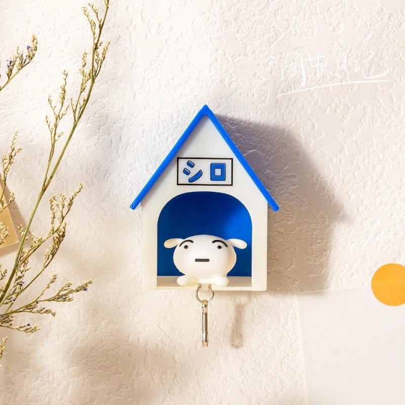 Kawaii การ์ตูน Crayon Shin Chan สุนัขแขวนตกแต่ง Anime House Key Chain ผนังประตูตารางขอบใช้สําหรับหญิง - รูปที่ 4