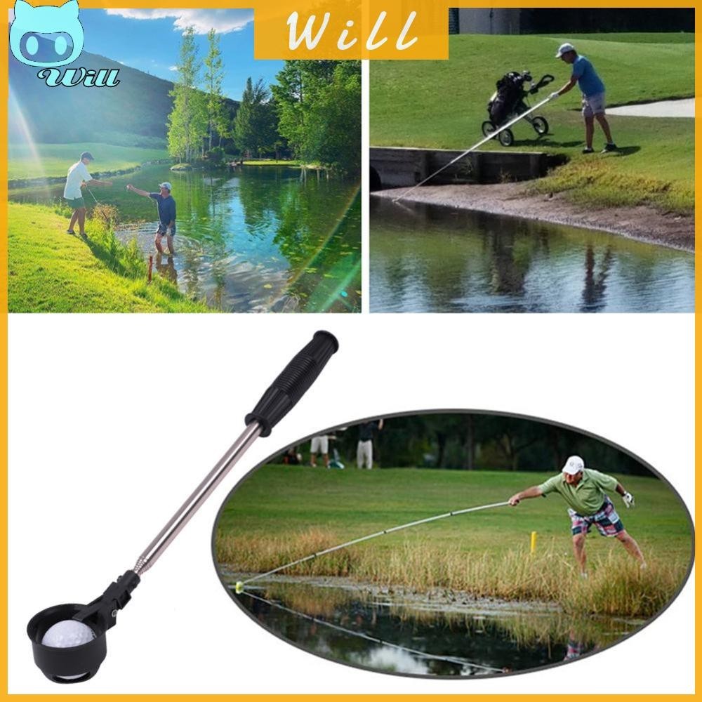 ลูกกอล ์ ฟเหล ็ ก Retriever 8 ส ่ วน Telescopic Golf Ball Picker สําหรับน ้ ํา