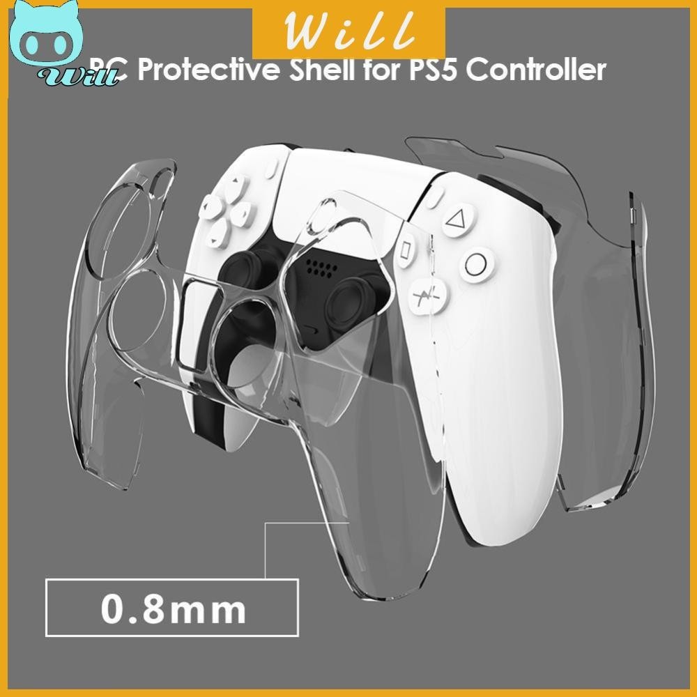โปร ่ งใสใส PC Cover Case Protector Skin สําหรับ PS5 DualSense Controller