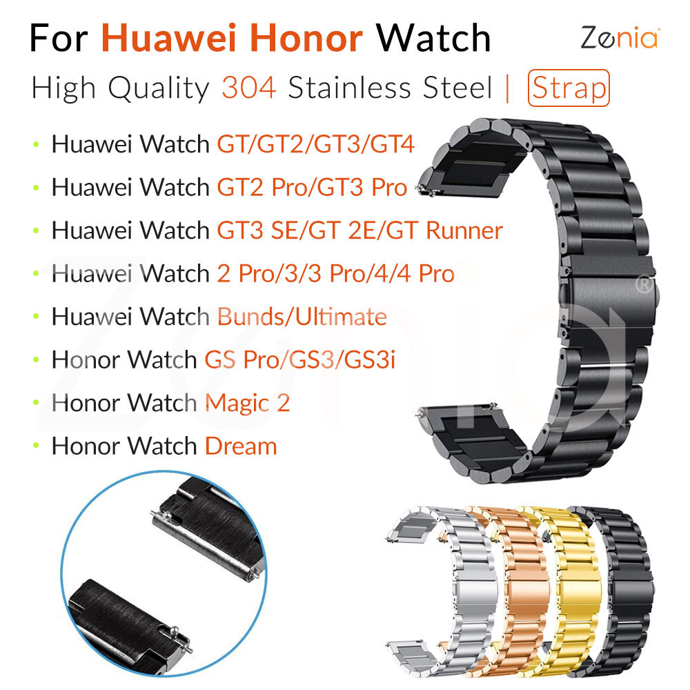 18 มม.20 มม.22 มม.สายนาฬิกาสแตนเลสโลหะสําหรับ Huawei GT 2 3 4 Pro เซรามิค Active Classic Elegant Run