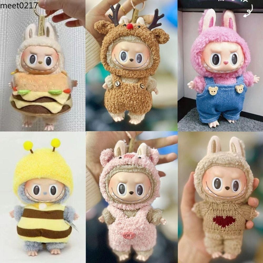 labubu macaron ชุด 【Just clothes, no dolls】labubu ชุดตุ๊กตา ชุดตุ๊กตา 15cm -เสื้อผ้าตุ๊กตาไวนิล Labubu Time to Chill