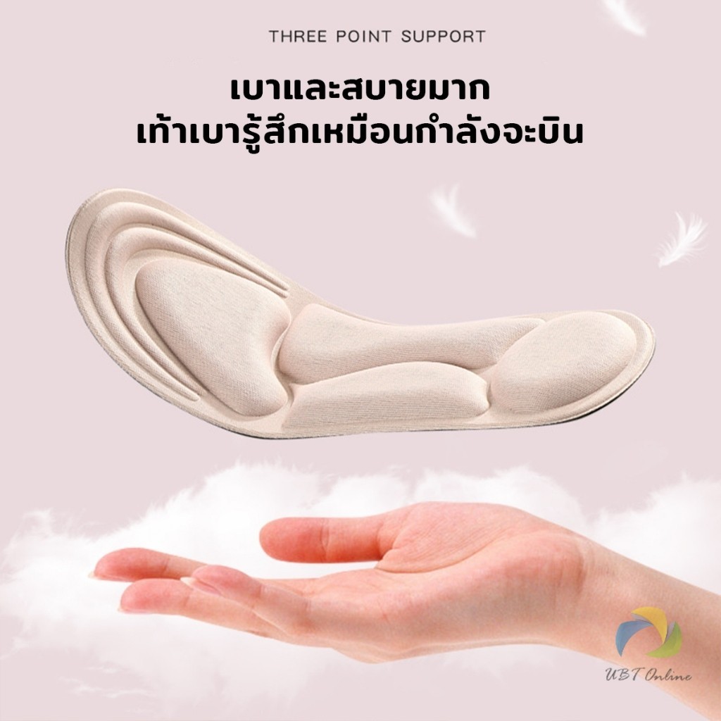 UBT พื้นรองเท้าผู้หญิง แผ่นเสริมรองเท้า เพื่อสุขภาพ ป้องกันการปวดเท้า Women insoles