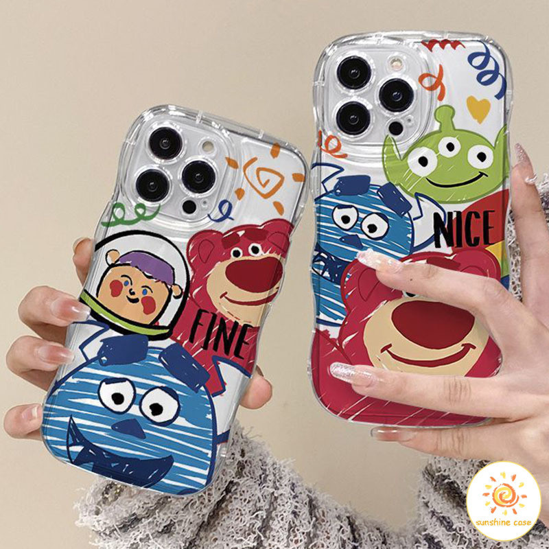 มหาวิทยาลัยมอนสเตอร์น่ารักรูปแบบการ์ตูนโปร่งใส เคส ไอโฟน 11 For iPhone12 13 14 15 Pro MAX X XS XR XS 7 8 Plus SE2020