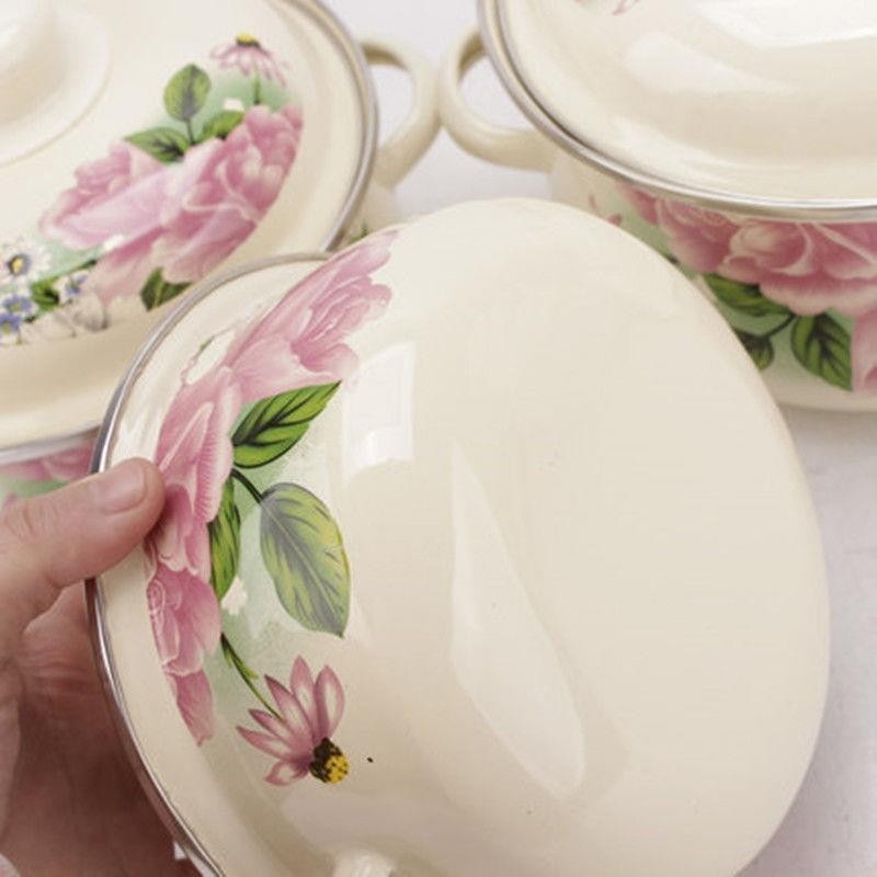 หนา 16-20 ซม.เคลือบเคลือบหม้อซุปฐานทอด Non-Stick กระทะต้มหม้อสตูว์ Decoction ยา Lard ชามหม้อบะหมี่กึ่งสําเร็จรูป 7GIM - รูปที่ 5