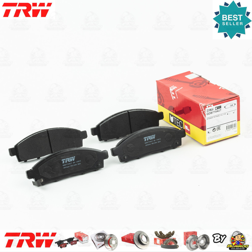 TRW ผ้าเบรคหน้า Mitsubishi TRITON 2WD,4WD ยกสูง ปี 2006-2014 TRW U-TEC GDB 7704 UT