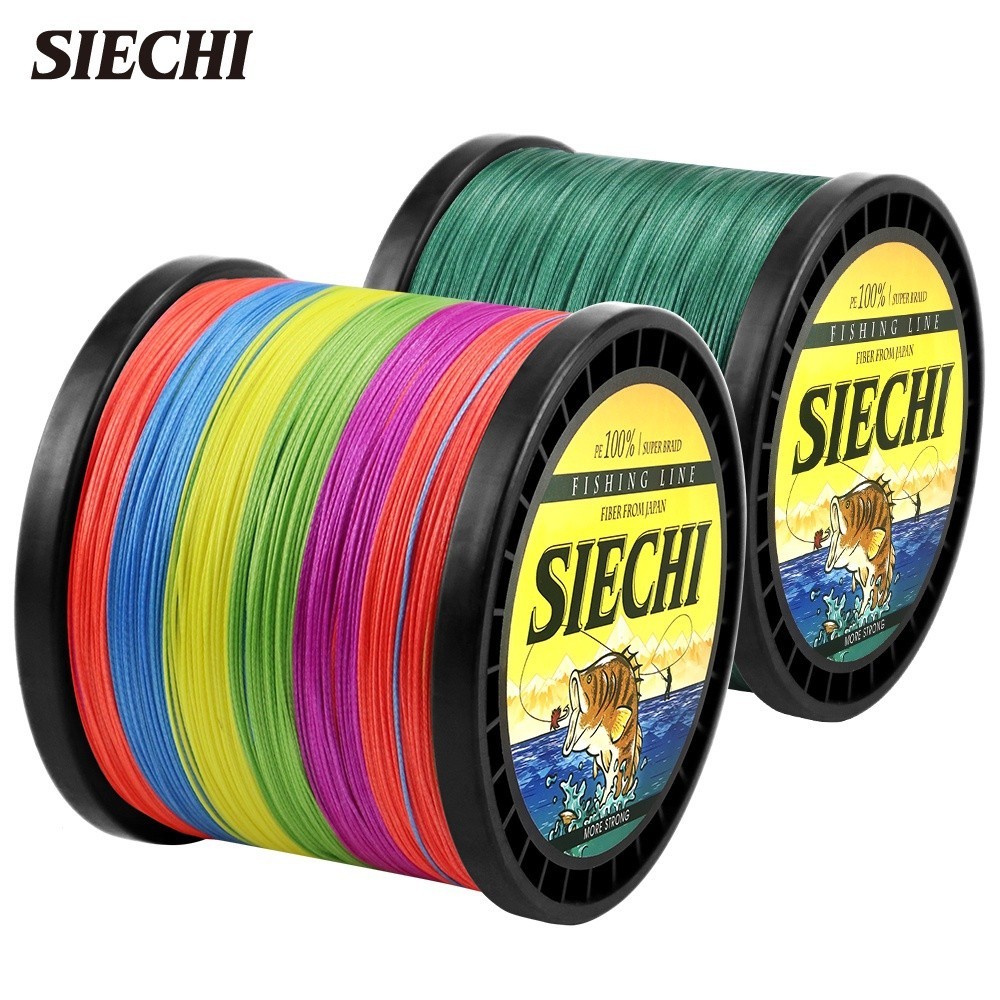สายตกปลา Siechi ขายส ่ ง 1000 เมตร 4 เส ้ นถักตกปลา line7color สีเดียว PE สายถัก PE สายตกปลาลวด