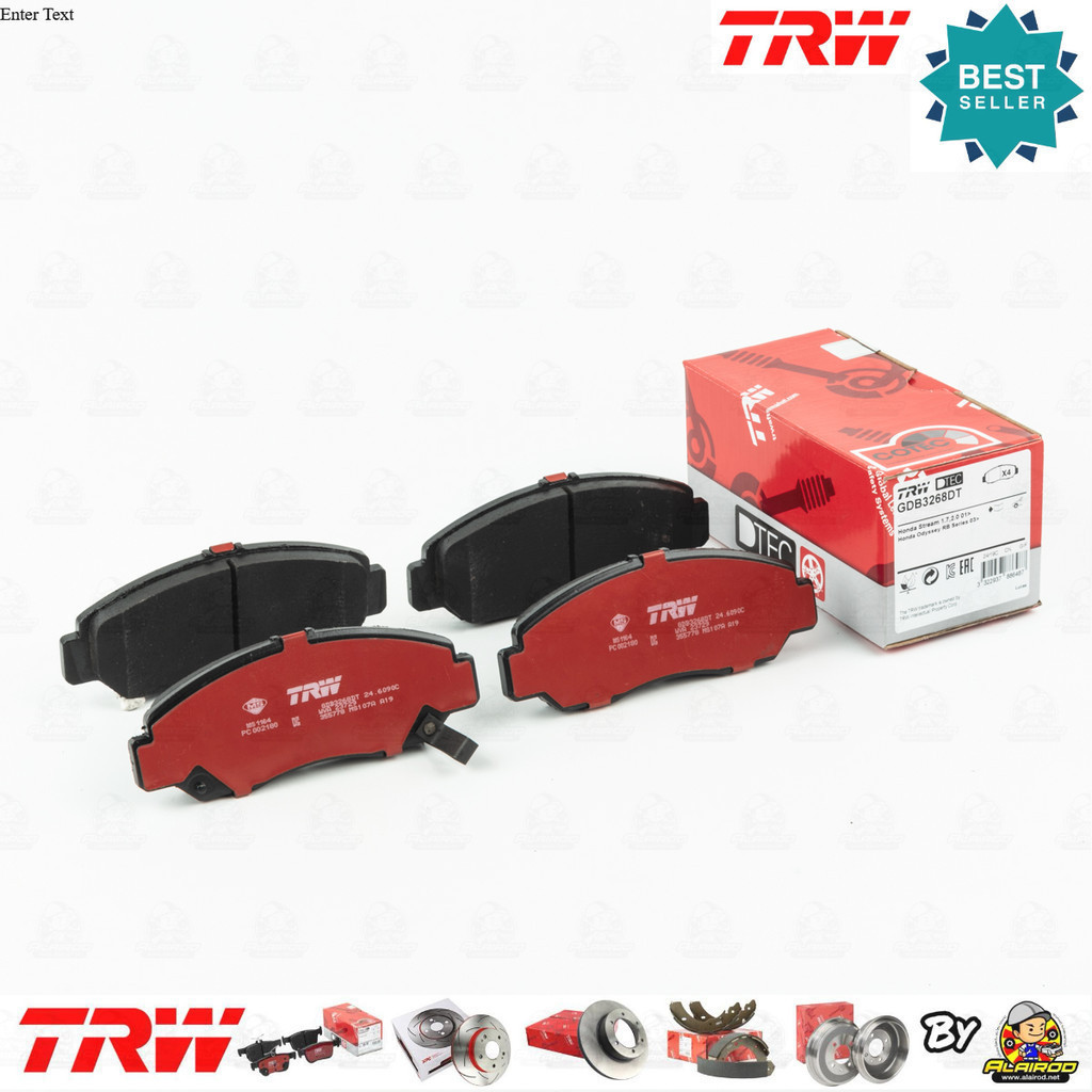 ผ้าเบรคหน้า Honda Accord Gen8 ปี 2008-2011 (2.0,2.4,3.0) TRW D-TEC GDB 3268 DT