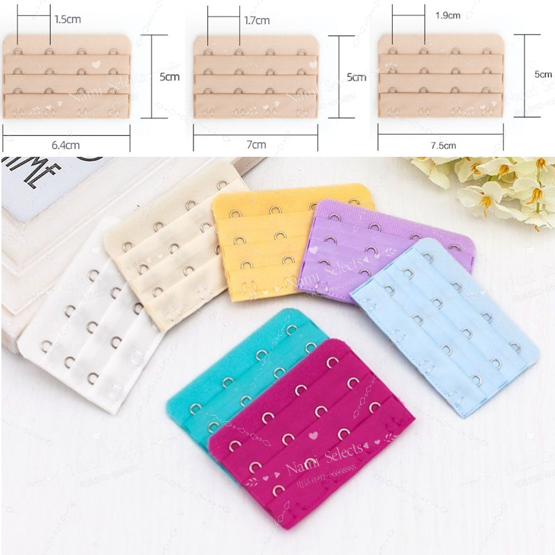 สามแถวสี ่ เบ ็ ด Bra Extender พร ้ อมตะขอสแตนเลสด ้ านหลังปรับ Bra Hook