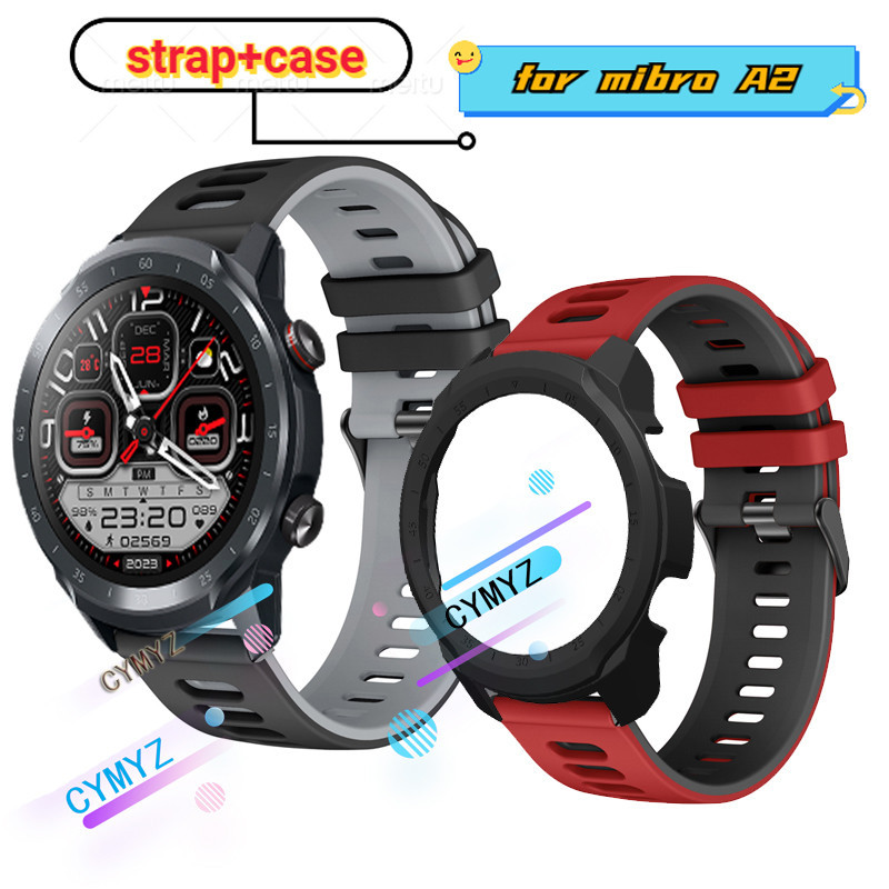 Mibro watch A2 สายซิลิโคนสําหรับสาย mibro A2 สายรัดข ้ อมือกีฬา mibro watch A2 เคสป ้ องกันหน ้ าจอ
