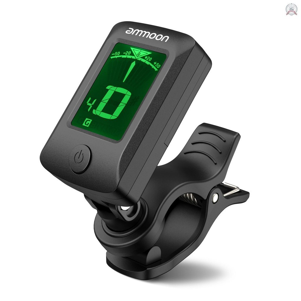 [ Joy ] AT-07 Digital Electronic Clip-On Tuner หน ้ าจอ LCD สําหรับกีตาร ์ Chromatic Bass Ukulele C/ D ไวโอลิน