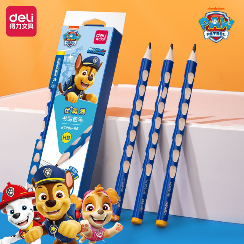 Deli PAW Patrol Co Branded HC906-HB/2B ดินสอเขียน แบบหนาพิเศษ สําหรับเด็ก (12 ชิ้น/กล่อง)