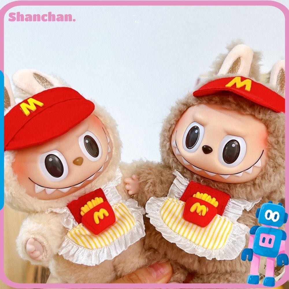 ชุดเด็ก SHANCHAN Labubu, เสื้อผ้าตุ๊กตาผ้าฝ้ายน่ารัก 17 ซม.,|เสื้อผ้า Accessories Handmade Labubu Doll Accessories