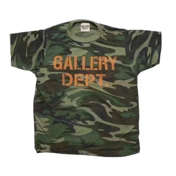 ลายพรางแขนสั ้ น Gallery Dept รุ ่ นแรกตัวอักษรพื ้ นฐานโลโก ้ สโลแกนเสื ้ อยืดถนนสูงผ ้ าฝ ้ ายแท ้ ราคา ถูกที่สุด ดีลบีเคเค แกลเลอรีภาพที่ 7