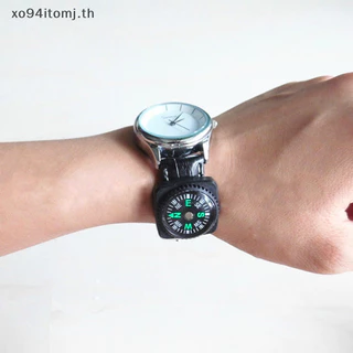 XOTOMJ สายรัดข้อมือเข็มทิศแบบพกพาที่ถอดออกได้เข็มทิศกลางแจ้ง Camping เดินป่าฉุกเฉิน Survival นําทางเครื่องมือ TH